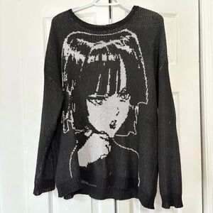 Used Shein Graphic Print Oversized Sweater. Size M.